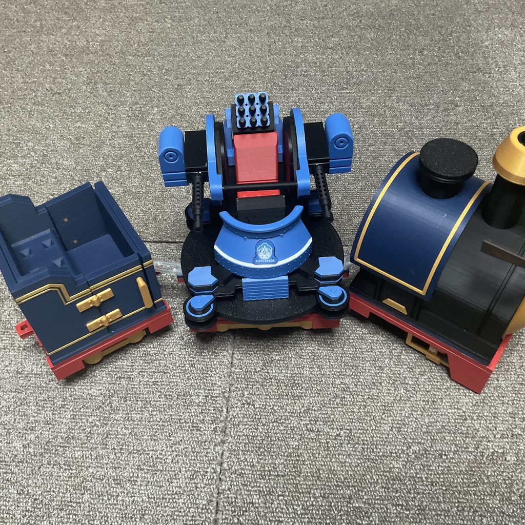 試作品 ブルアカ ハイランダー列車(カフェ版)3両&叩き台黒サンプル セット