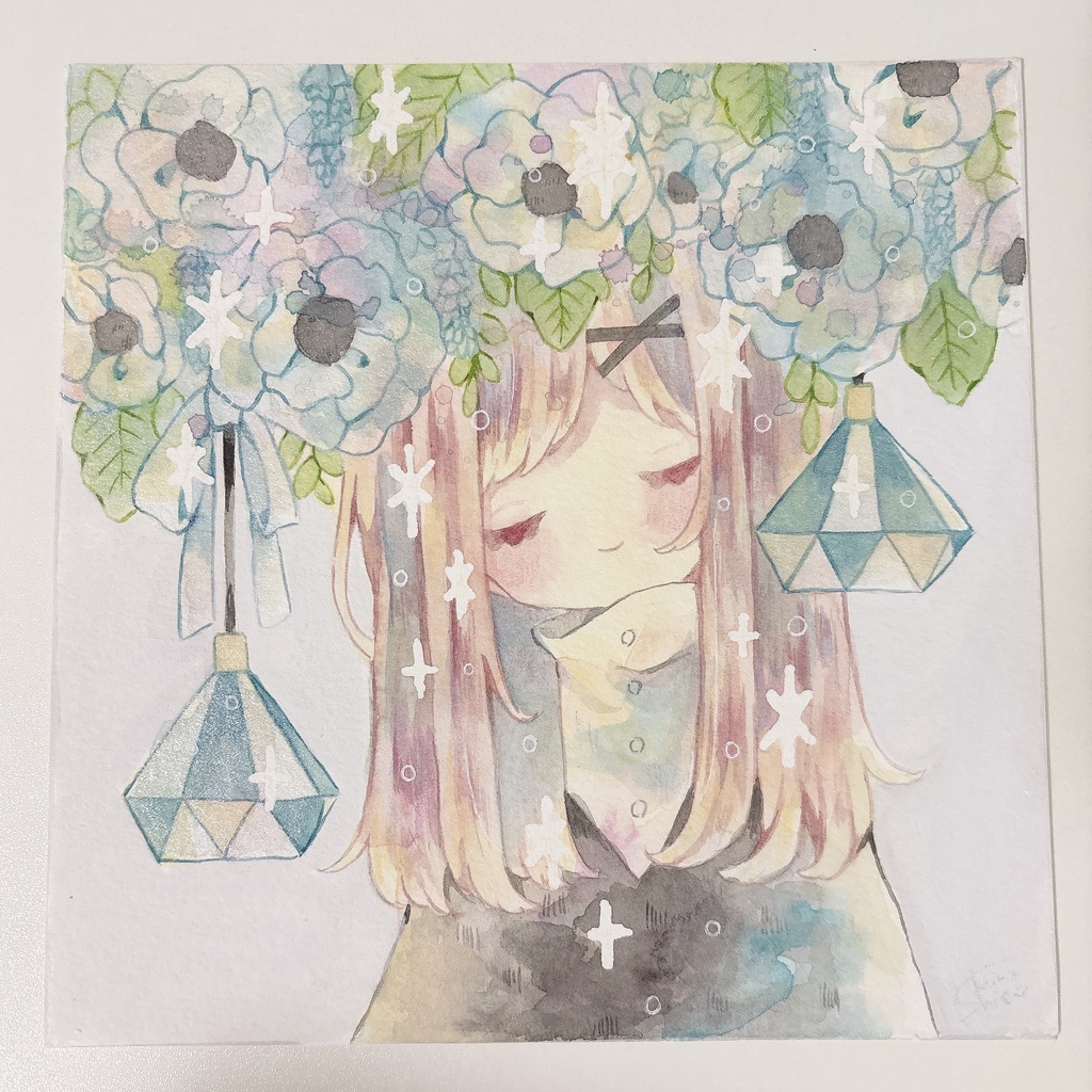 額なし原画(正方形・ハガキサイズ)