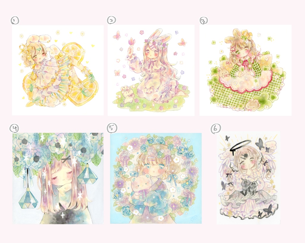 額なし原画(正方形・ハガキサイズ)