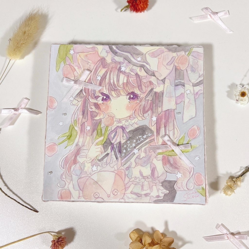 【原画】ピンクと夢の花