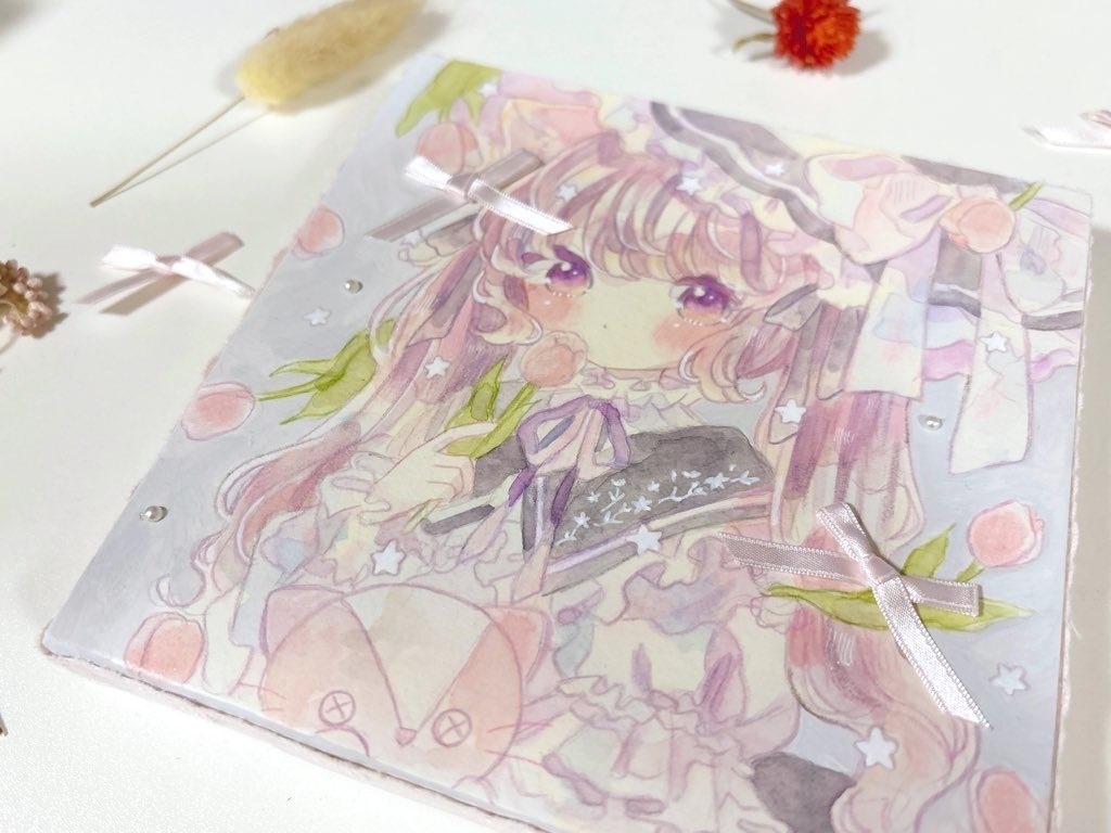 【原画】ピンクと夢の花