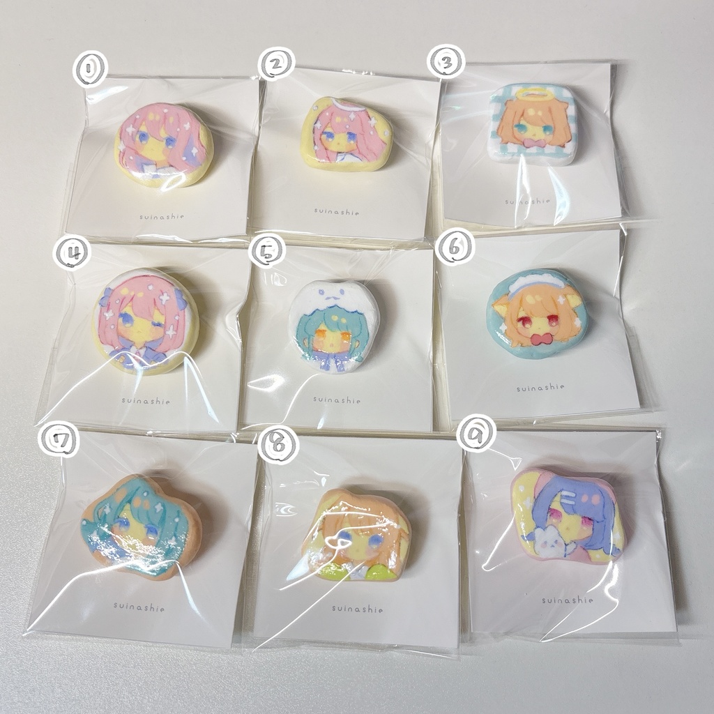 石塑粘土ブローチ