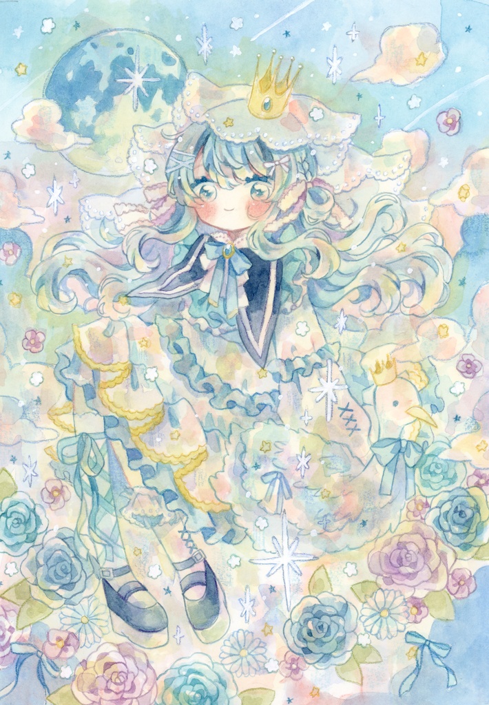 【原画】青い月明かり