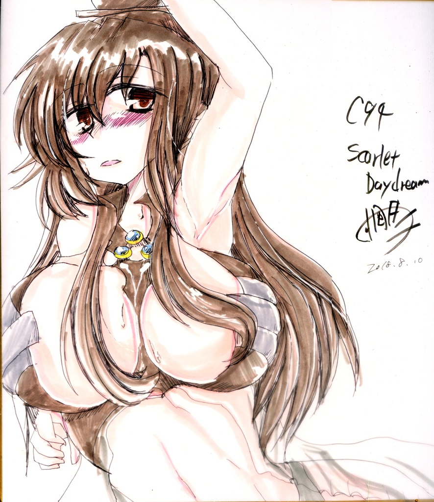 【完売】【色紙】風上楓（水着）