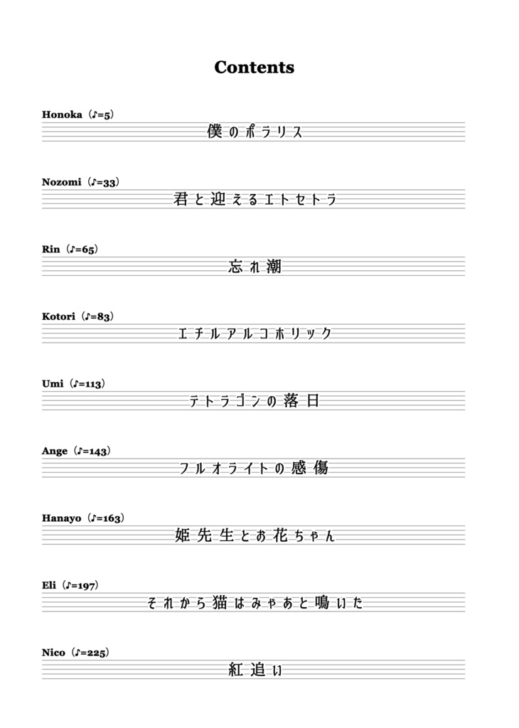 レターズ・スコア