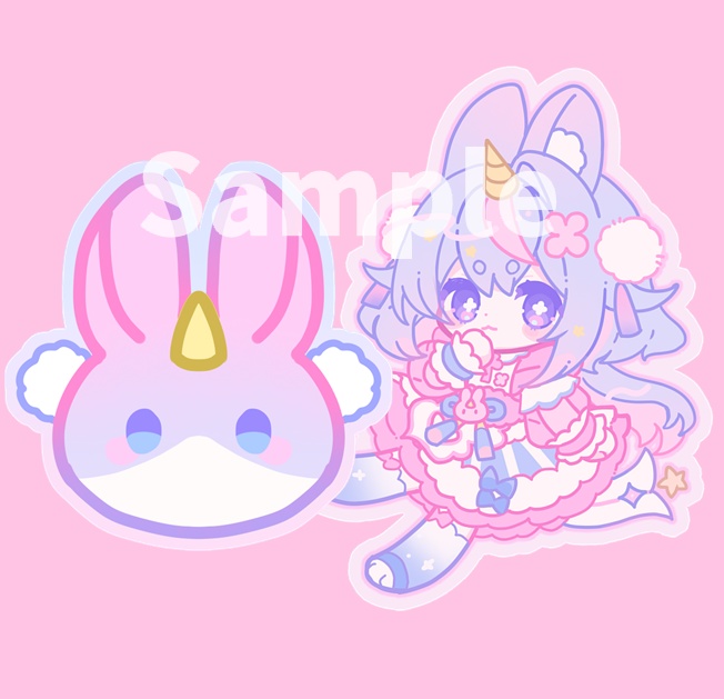兎に角ちゃん🐇ステッカー二枚セット