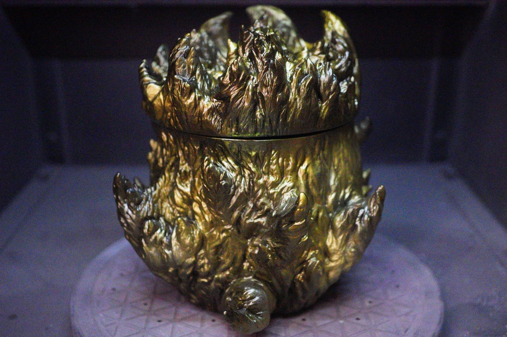 ソフビ フィギュア 火炎獣(イエローゴールド)