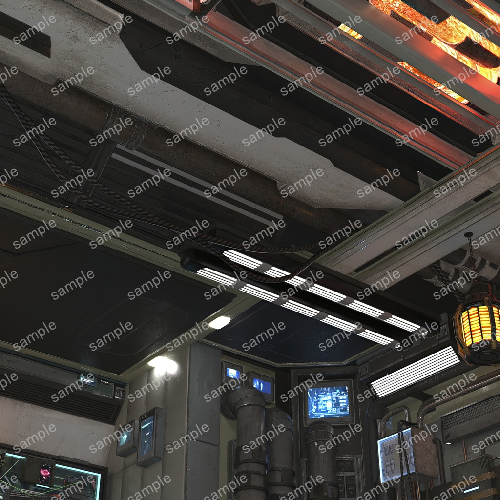 SF部屋03 4000✗4000px 高画質 3DCG 背景素材