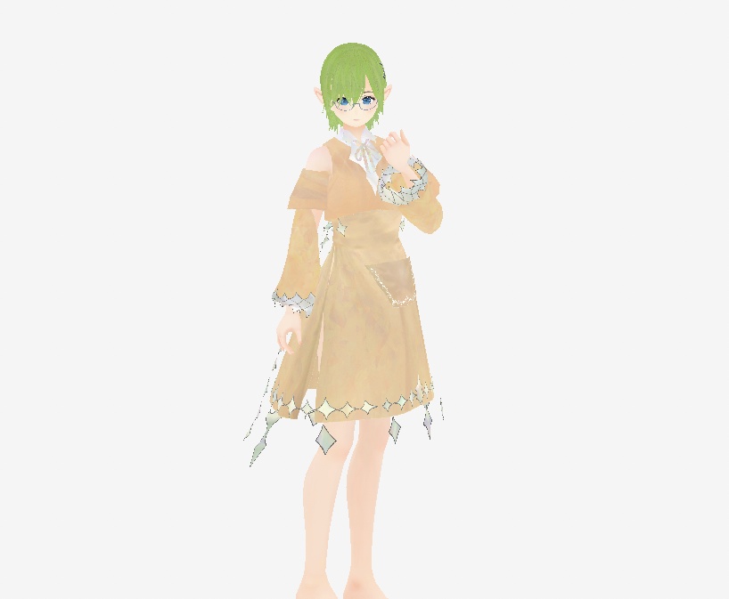 グラスワンピースイエロー（vroid用衣装）