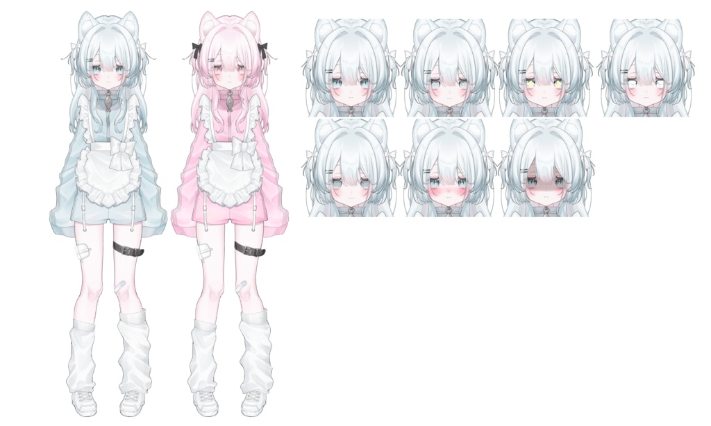 【汎用モデル】エプロンジャージの女の子【VTS対応】