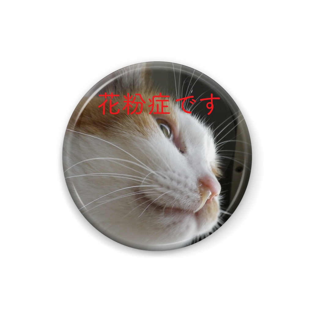 花粉症缶バッジ