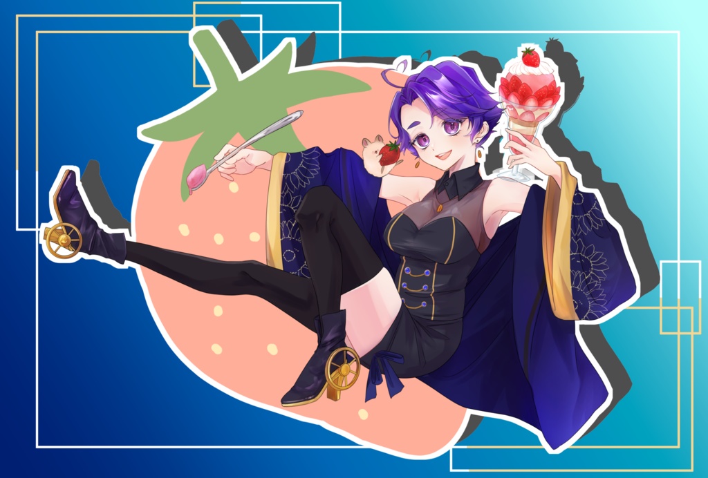 ローベルハムスキーLive2D記念おすわりアクリルスタンド