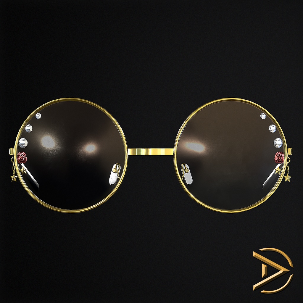 Golden Glamor Glasses