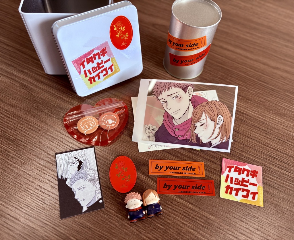 itkg happy set(ステッカー/缶バッジ/ポストカード セット)