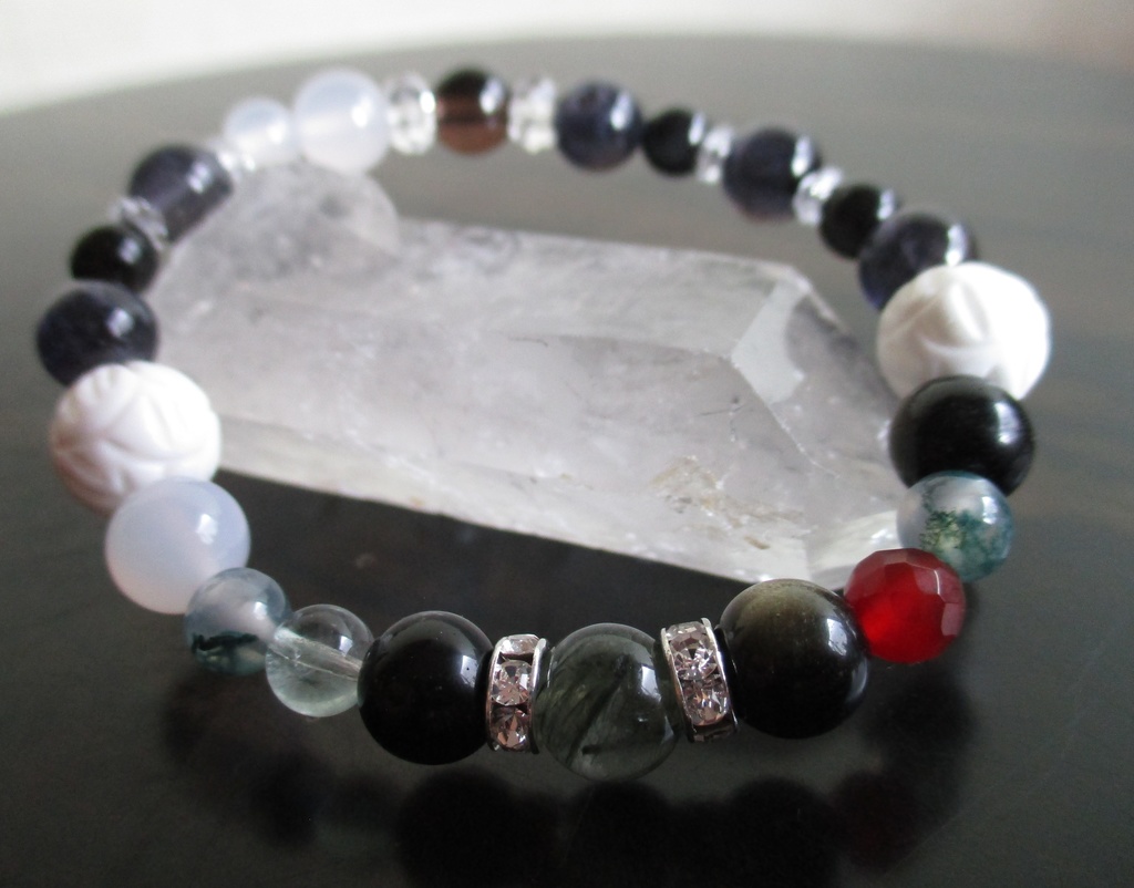 【刀剣乱舞】にっかり青江イメージ天然石ブレスレットver.2