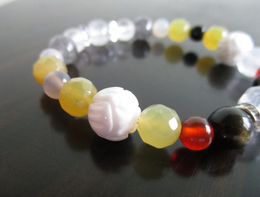 【刀剣乱舞】小狐丸イメージ天然石ブレスレットver.2