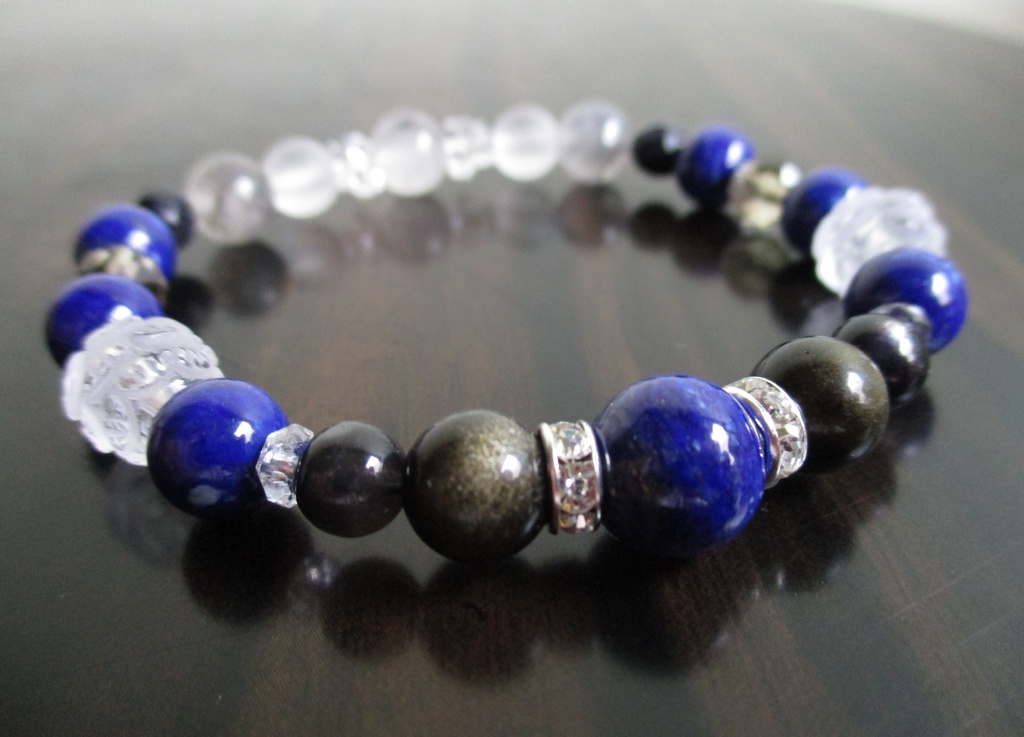 《再販》【刀剣乱舞】三日月宗近イメージ天然石ブレスレット