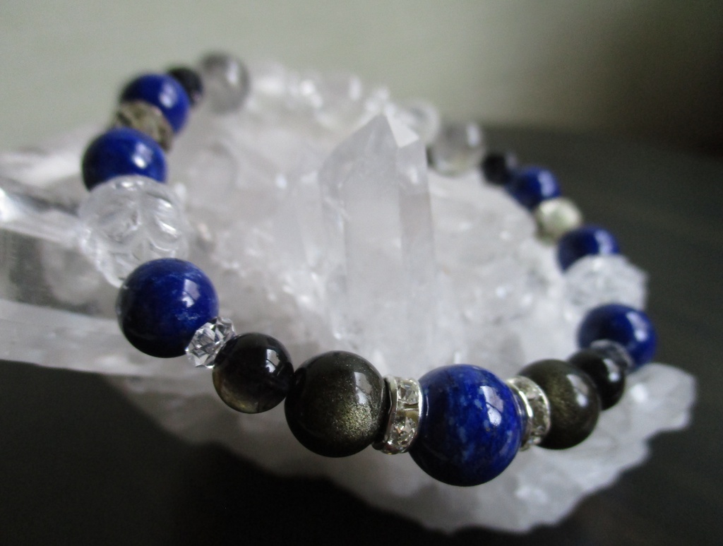 《再販》【刀剣乱舞】三日月宗近イメージ天然石ブレスレット