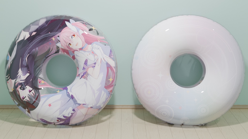 【予約頒布】 暁美ほむら & 少女まどか マギカ 150cm 浮き輪