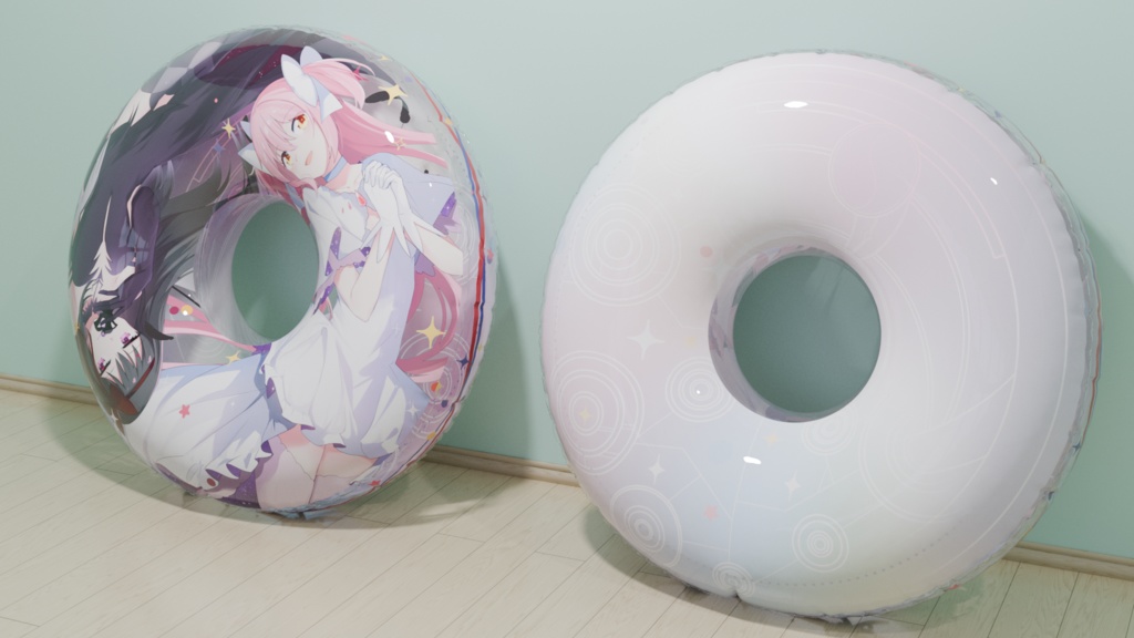 【予約頒布】 暁美ほむら & 少女まどか マギカ 150cm 浮き輪