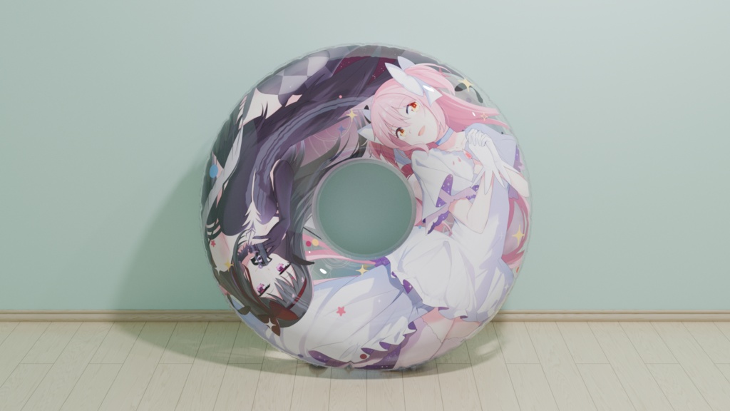 【予約頒布】 暁美ほむら & 少女まどか マギカ 150cm 浮き輪