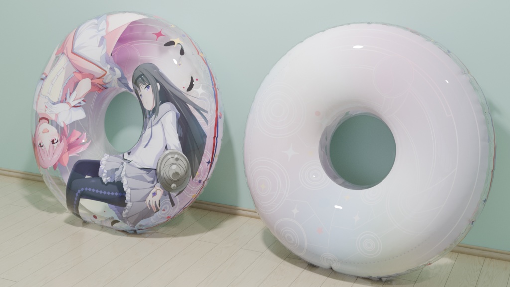 【予約頒布】 暁美ほむら & 少女まどか マギカ 150cm 浮き輪