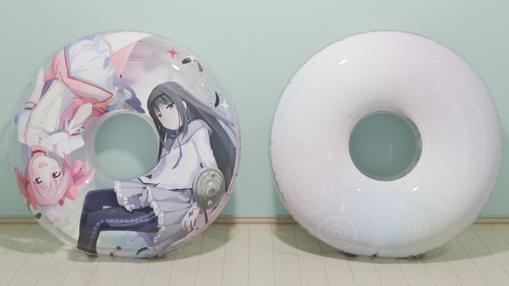 【予約頒布】 暁美ほむら & 少女まどか マギカ 150cm 浮き輪