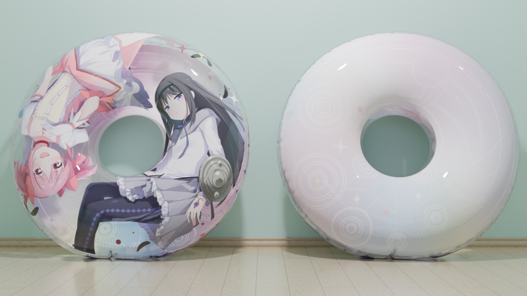 【予約頒布】 暁美ほむら & 少女まどか マギカ 150cm 浮き輪