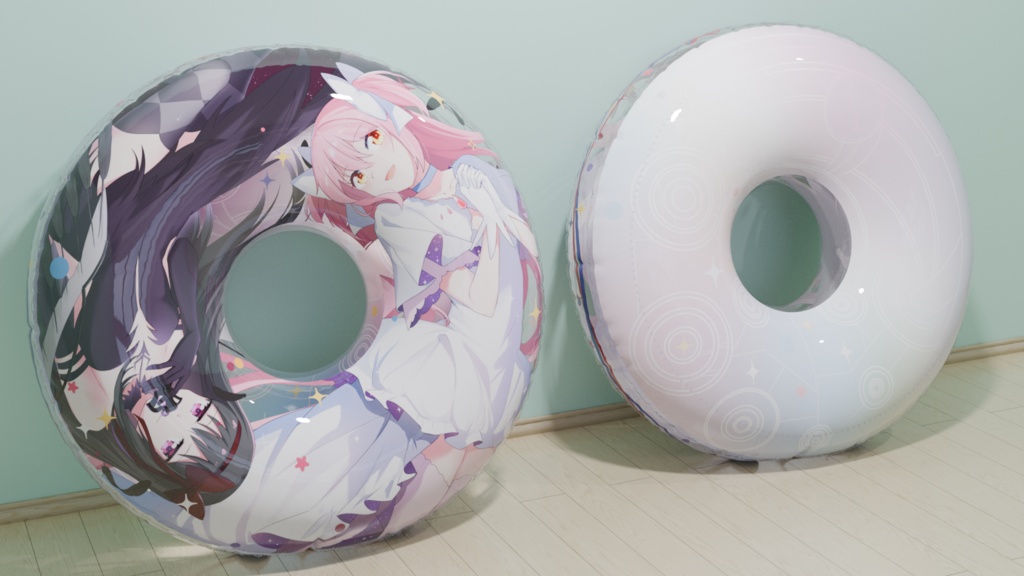 【予約頒布】 暁美ほむら & 少女まどか マギカ 150cm 浮き輪