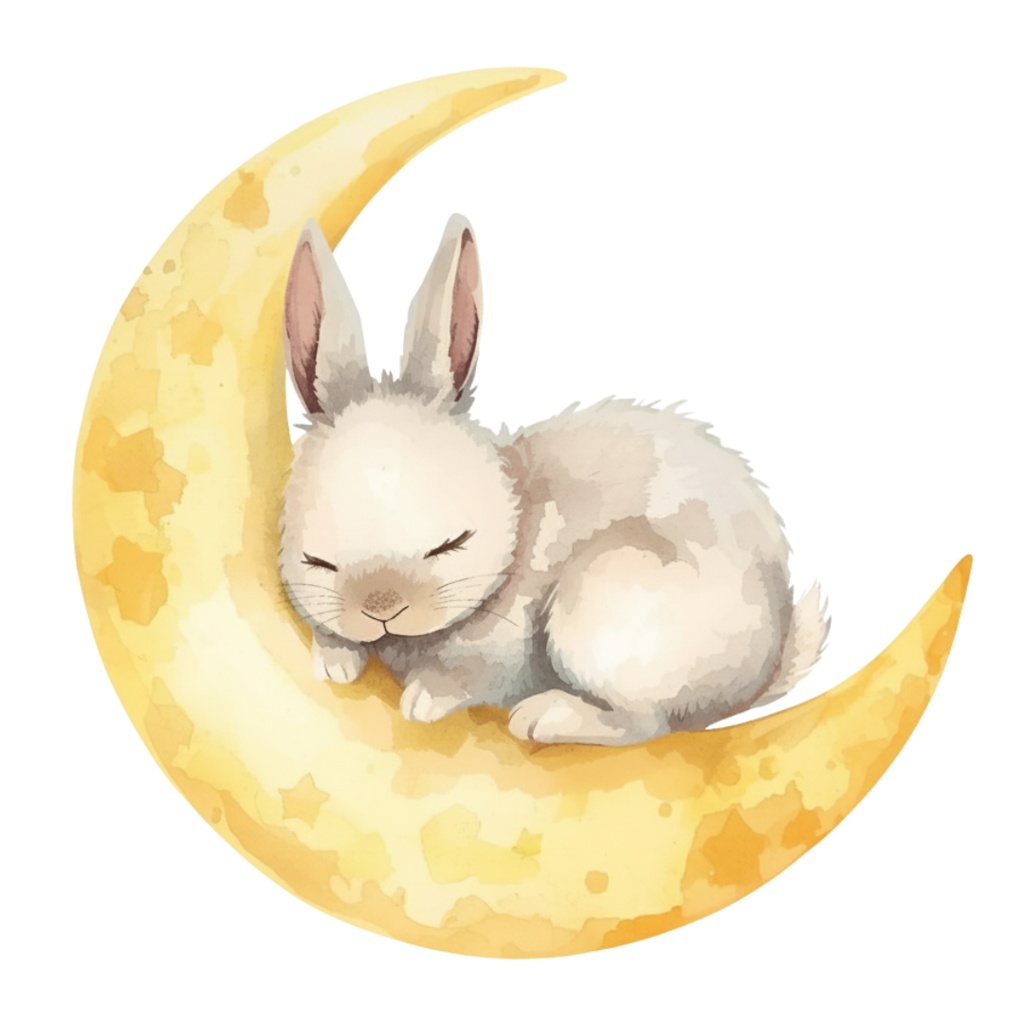 【動物シリーズ】かわいい水彩ウサギのクリップアートセット|透過PNG 24点