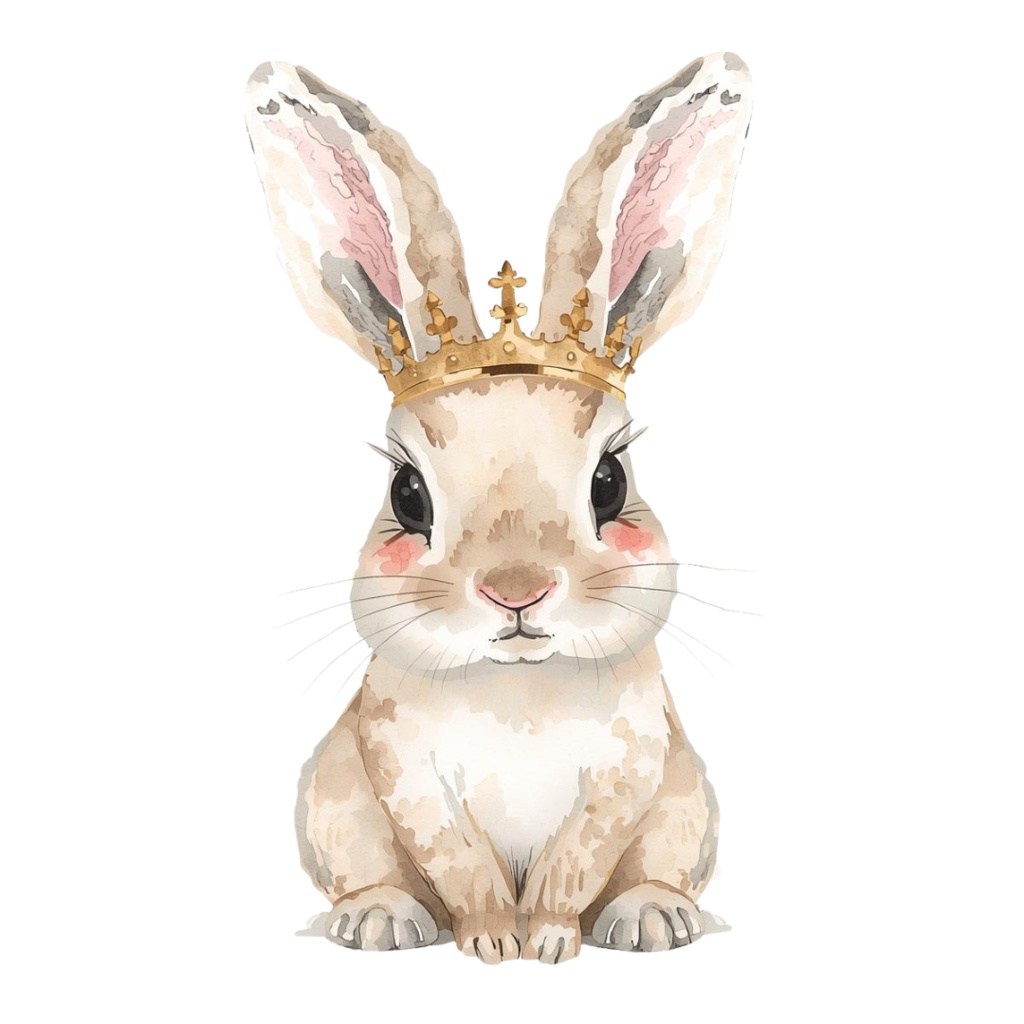 【動物シリーズ】かわいい水彩ウサギのクリップアートセット|透過PNG 24点