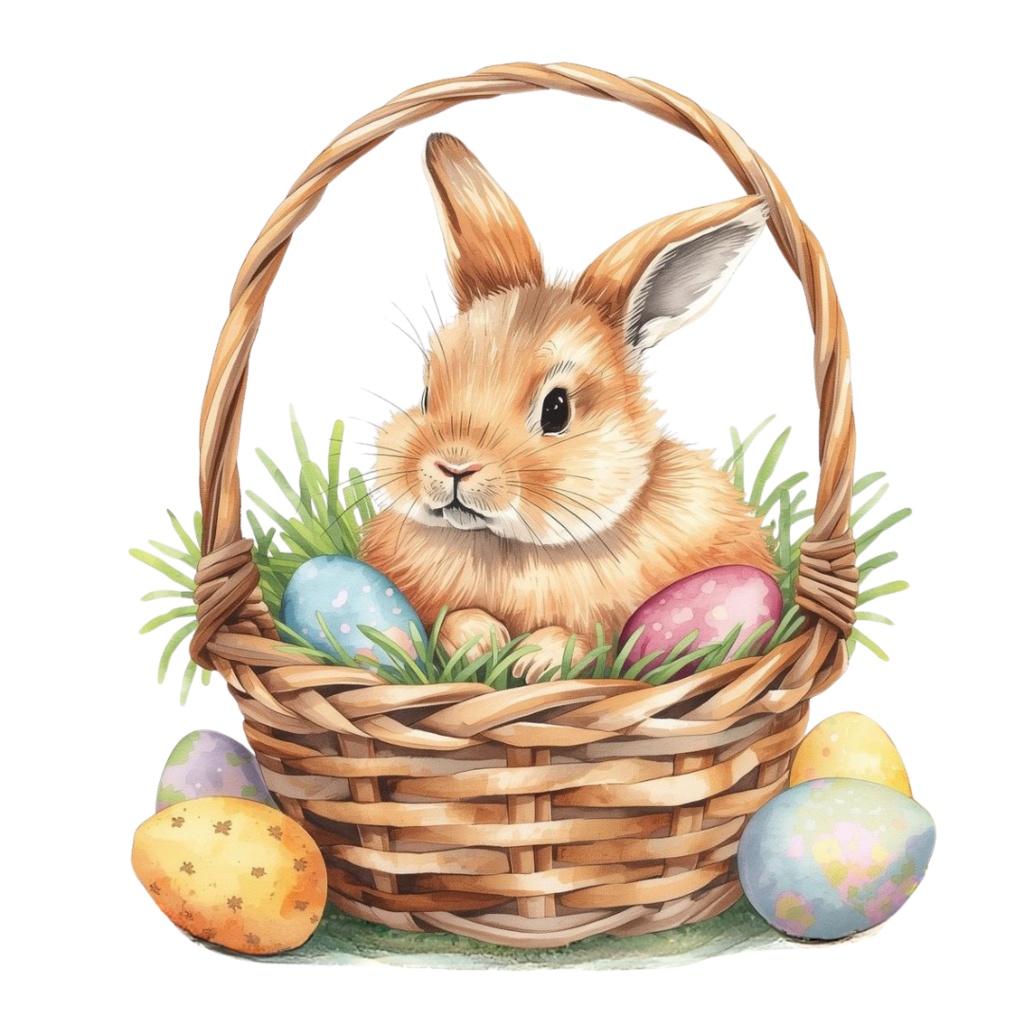 【動物シリーズ】かわいい水彩ウサギのクリップアートセット|透過PNG 24点