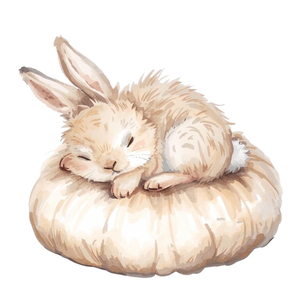 【動物シリーズ】かわいい水彩ウサギのクリップアートセット|透過PNG 24点