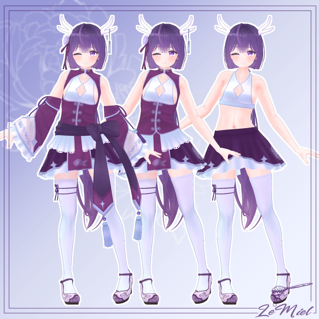 オリジナル3Dモデル 紫苑_Sion