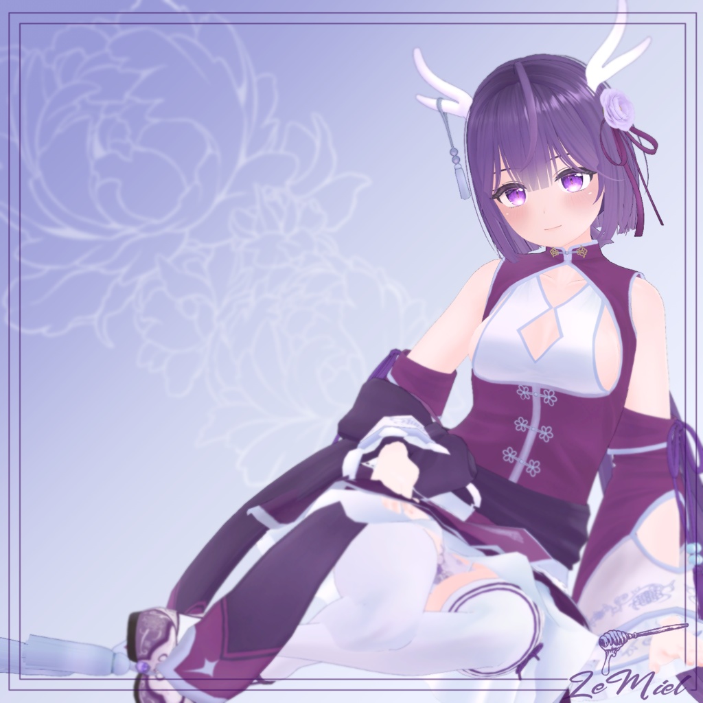 オリジナル3Dモデル 紫苑_Sion