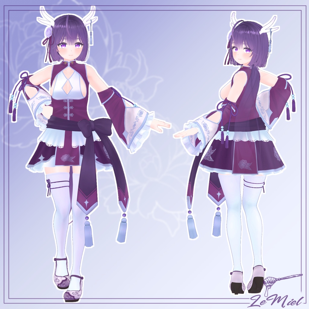 オリジナル3Dモデル 紫苑_Sion