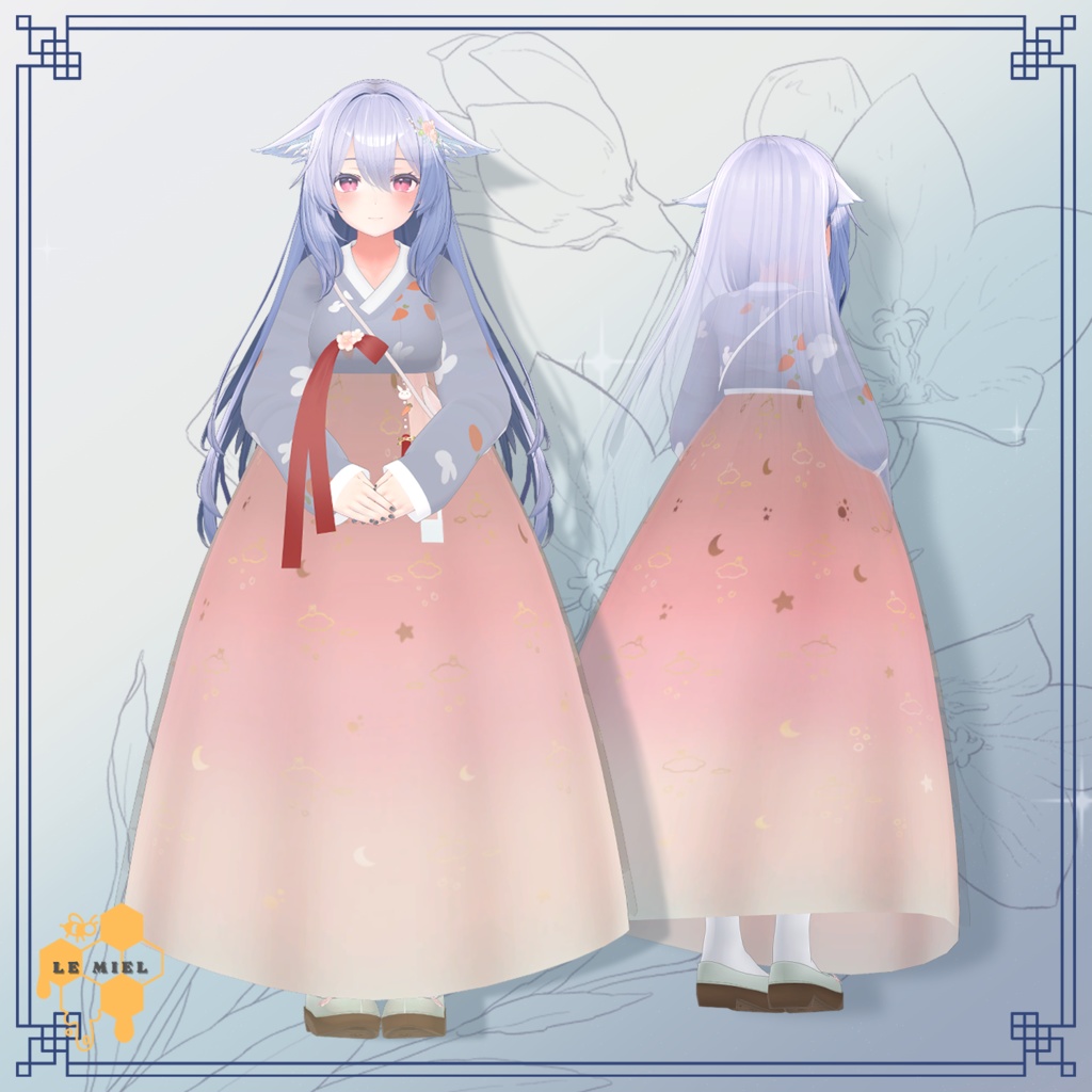 【PB対応】 Kikyo Rabbit Hanbok VRC用