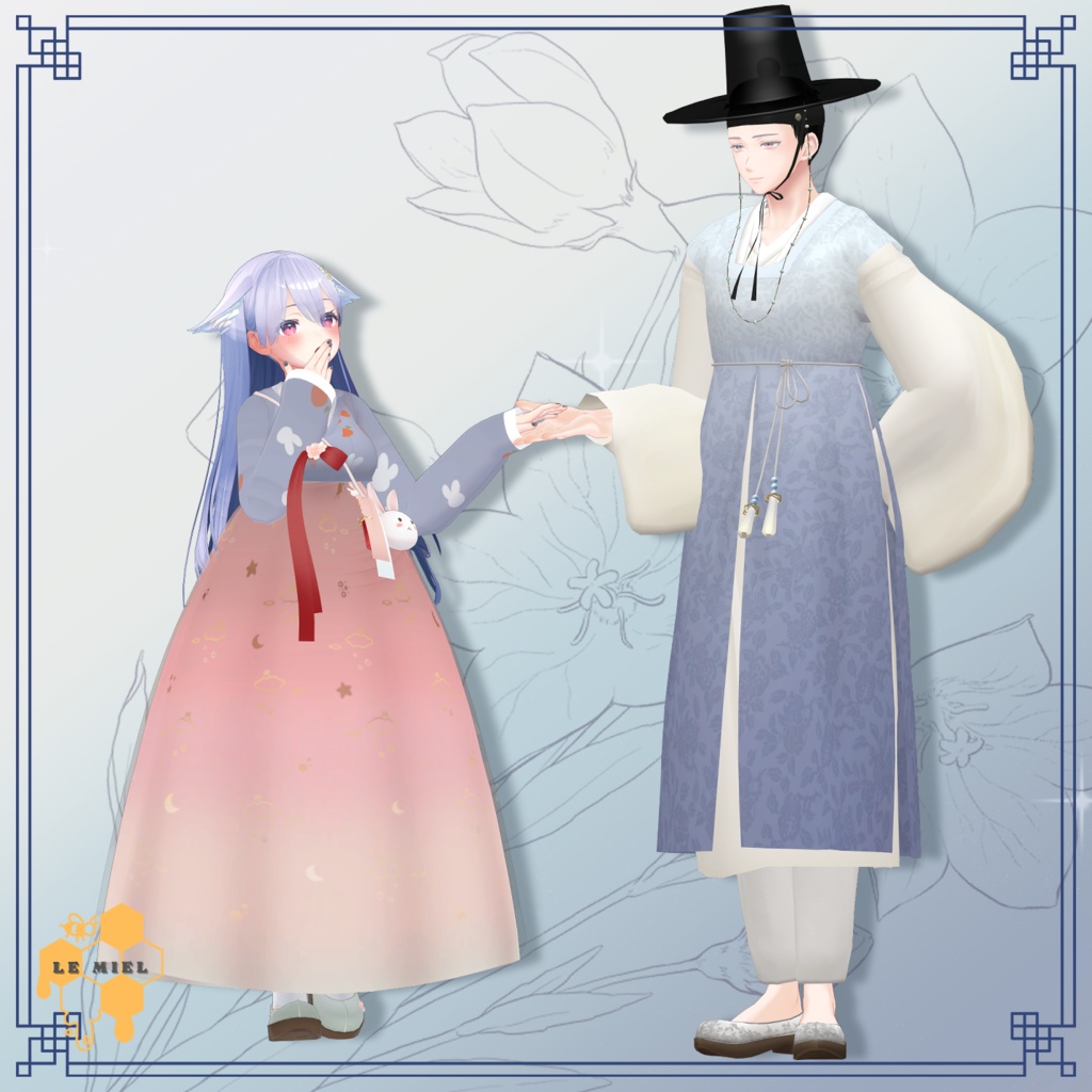 【PB対応】 Kikyo Rabbit Hanbok VRC用
