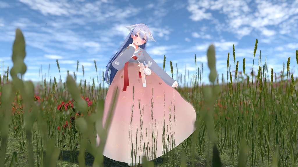 【PB対応】 Kikyo Rabbit Hanbok VRC用