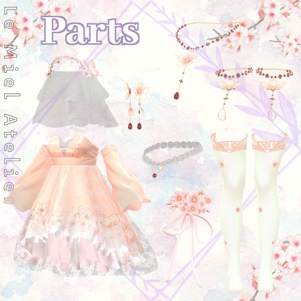 【9アバター対応】🌸Flower Fairy_Cherry Blossom