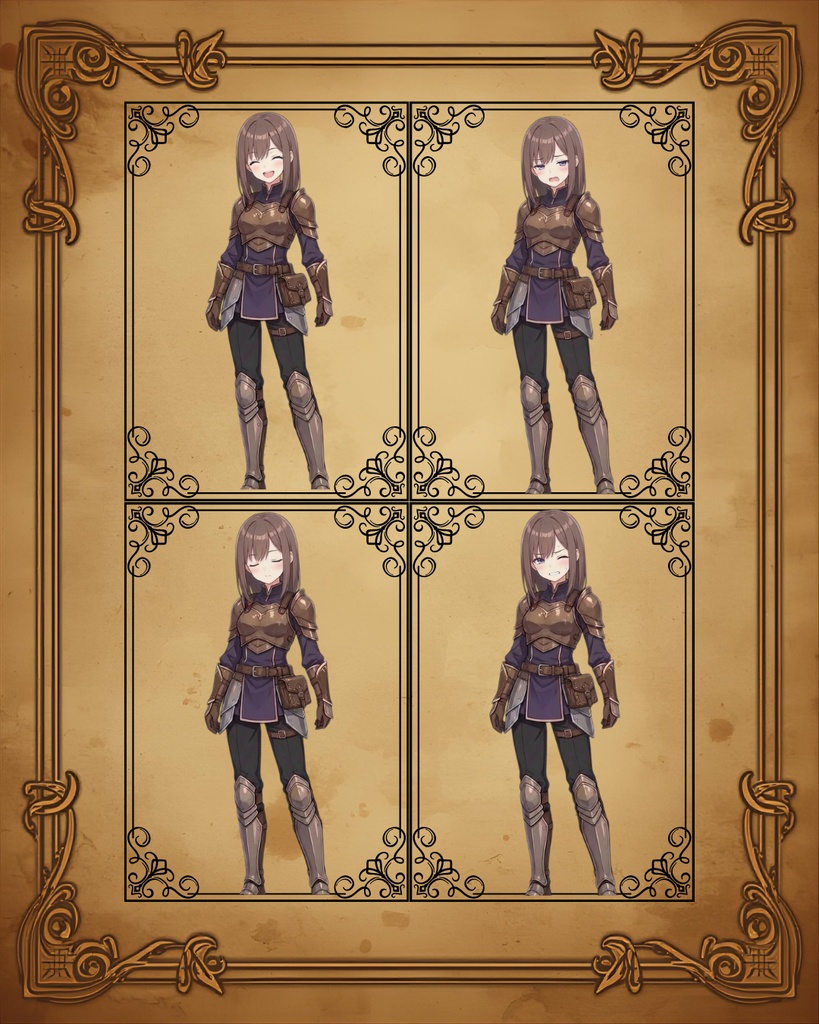 【無料配布】【立ち絵素材】【差分28種】冒険者・少女