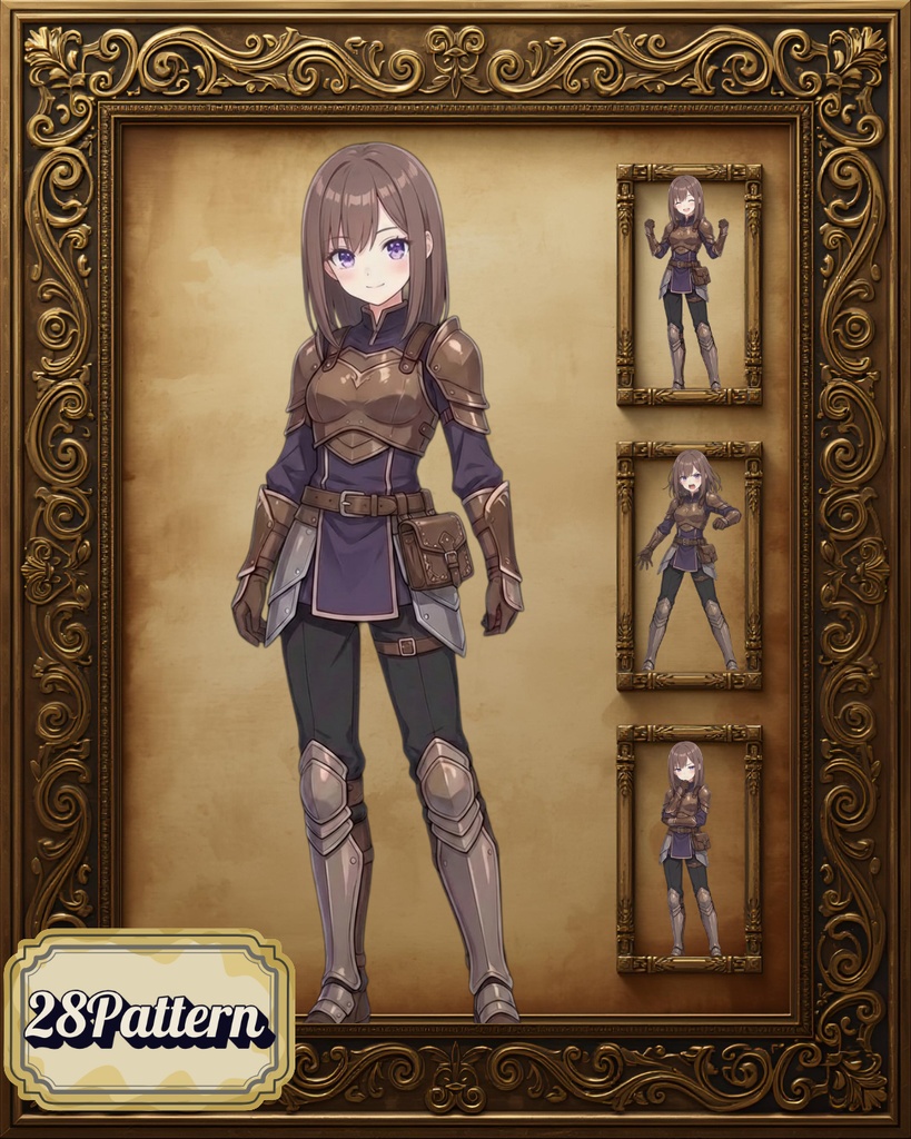 【無料配布】【立ち絵素材】【差分28種】冒険者・少女