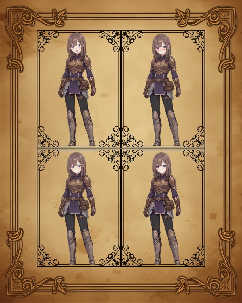 【無料配布】【立ち絵素材】【差分28種】冒険者・少女