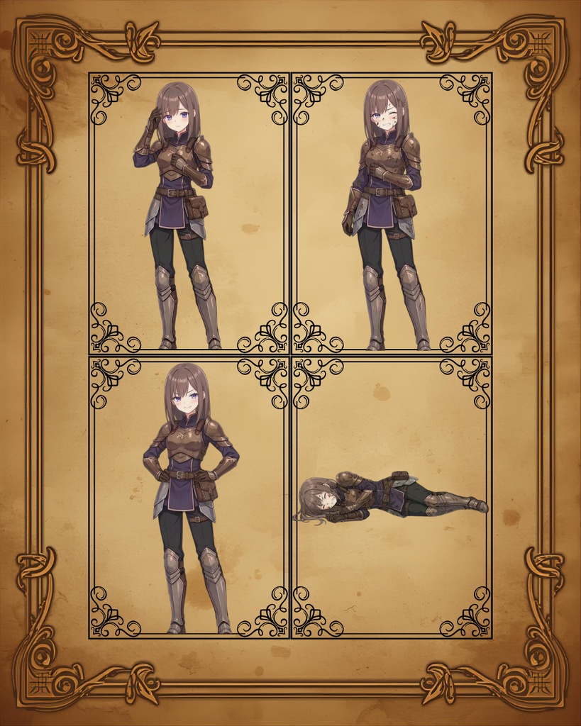 【無料配布】【立ち絵素材】【差分28種】冒険者・少女