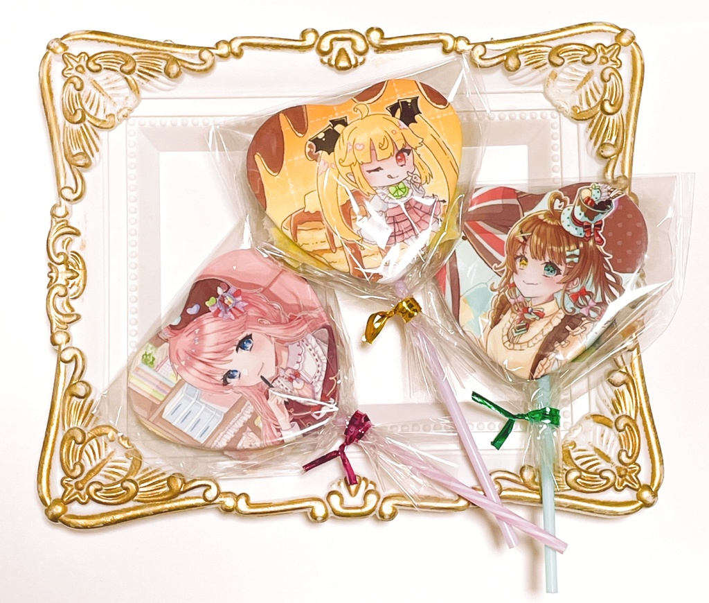 オリジナルハート缶バッジ