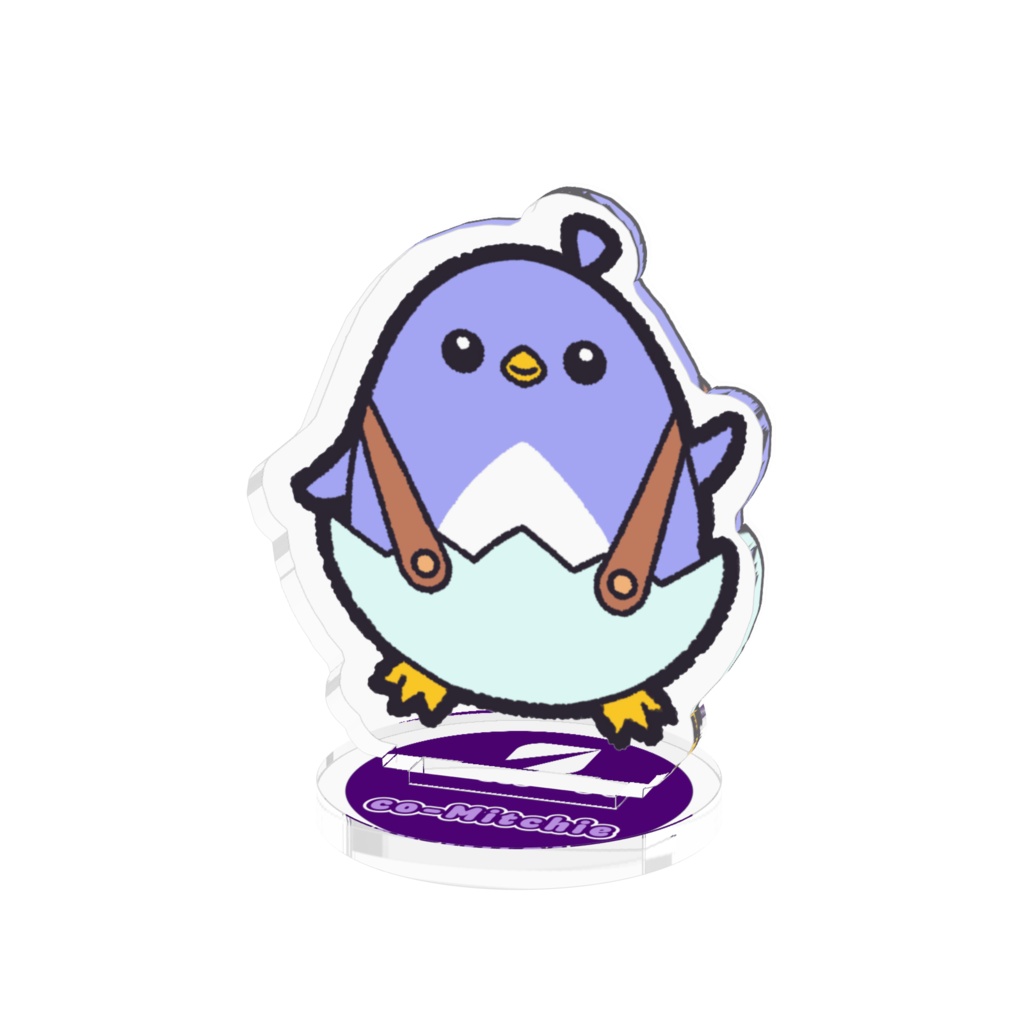 再生の道　こみっちー（淡青紫）アクリルフィギュア