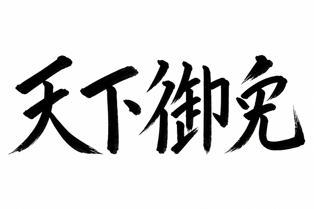 筆文字　『天下御免』