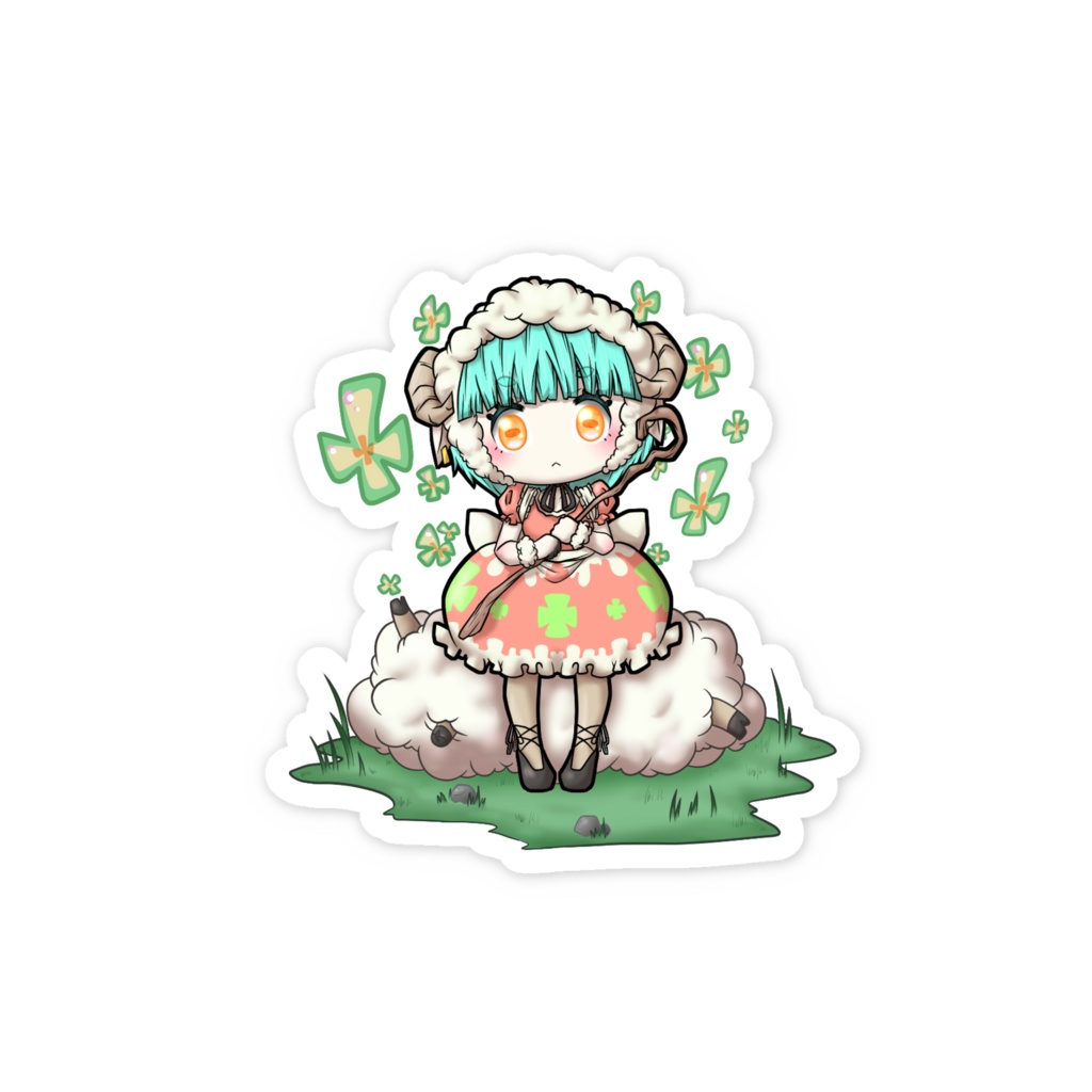 ひつじさん(スマホステッカー)