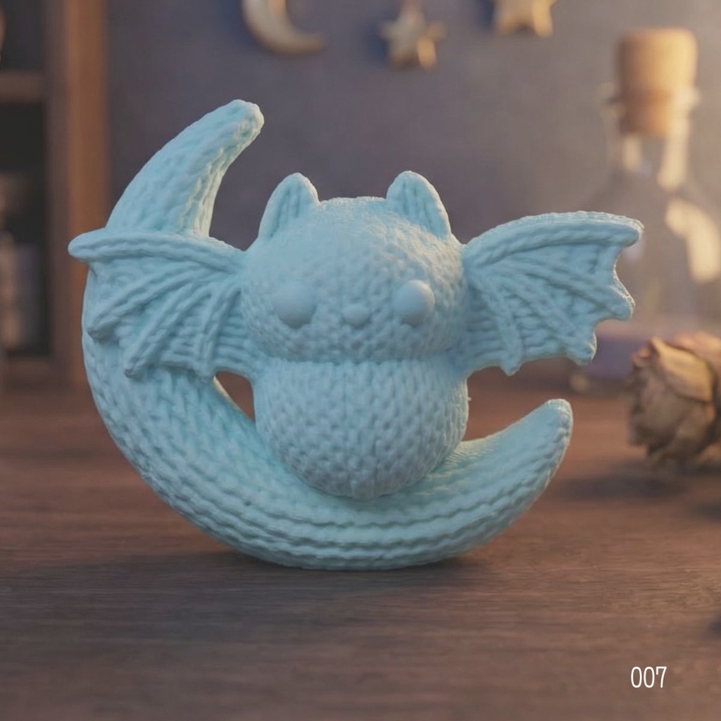 🦇毛糸のこうもりちゃん ― 若葉月のグラデーション（1点もの）