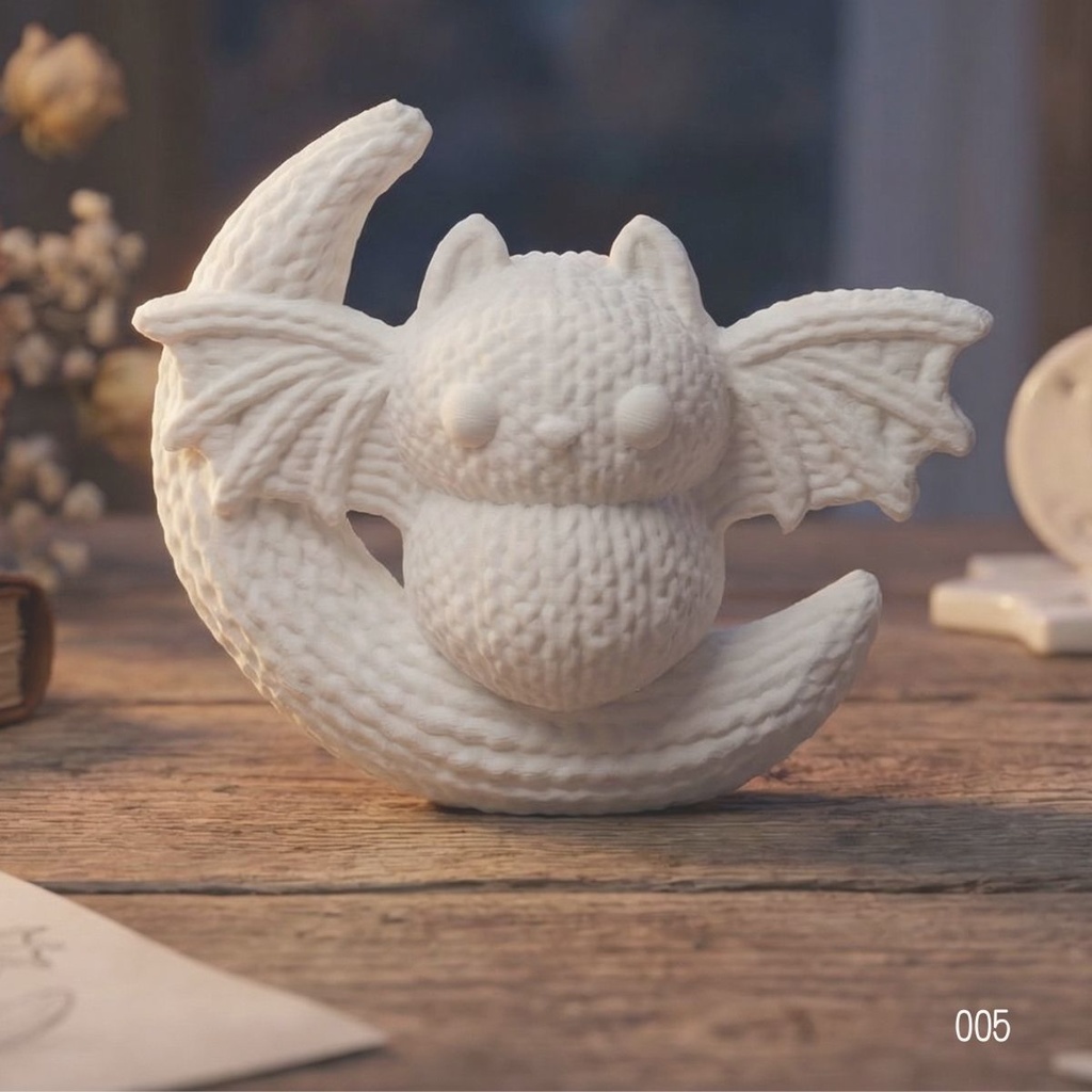 🦇毛糸のこうもりちゃん ― 月あかりホワイト